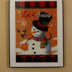 Framed Snowman Xmas Diamond Painting